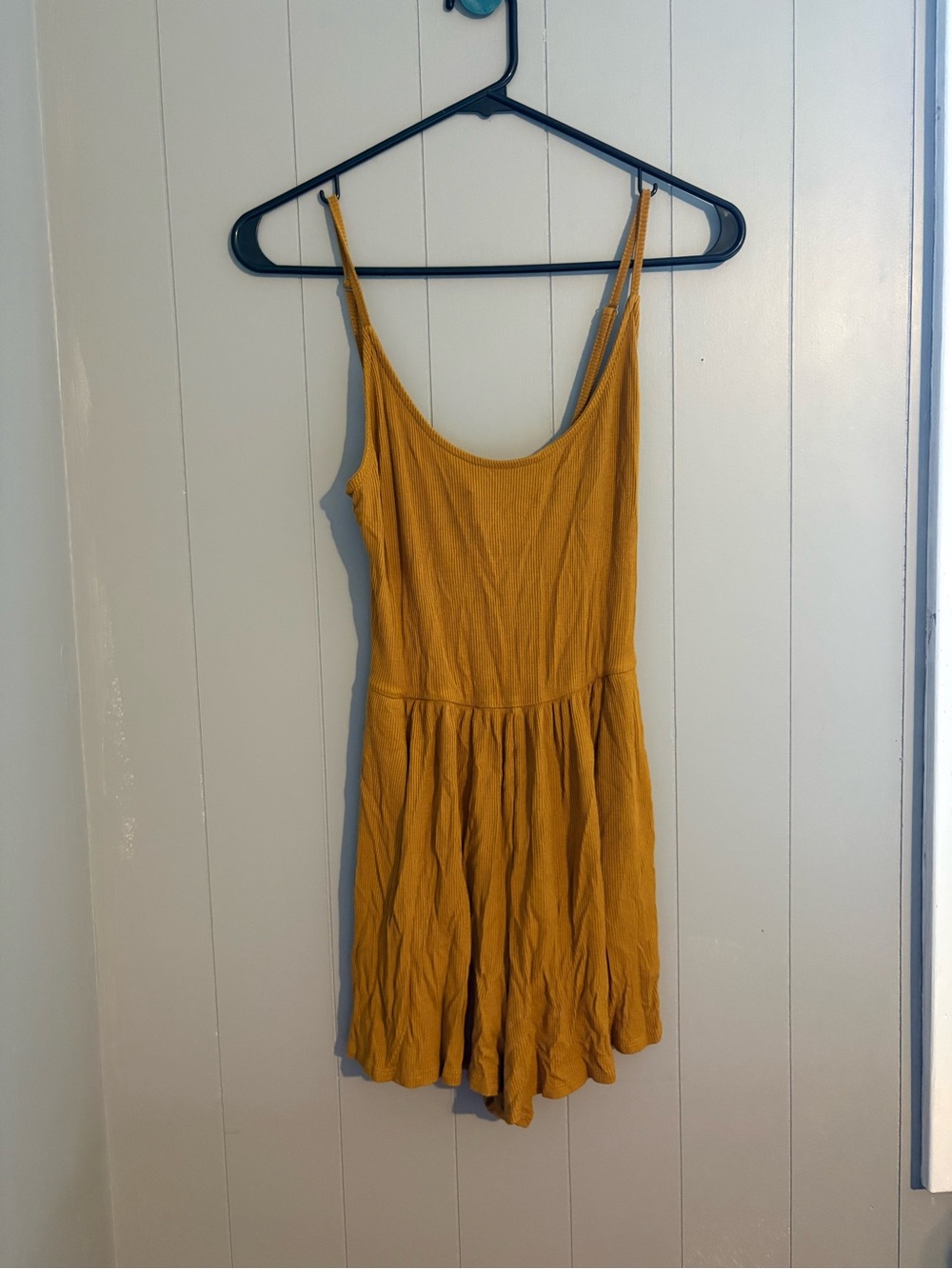 Mustard Yellow Spaghetti Strap Romper